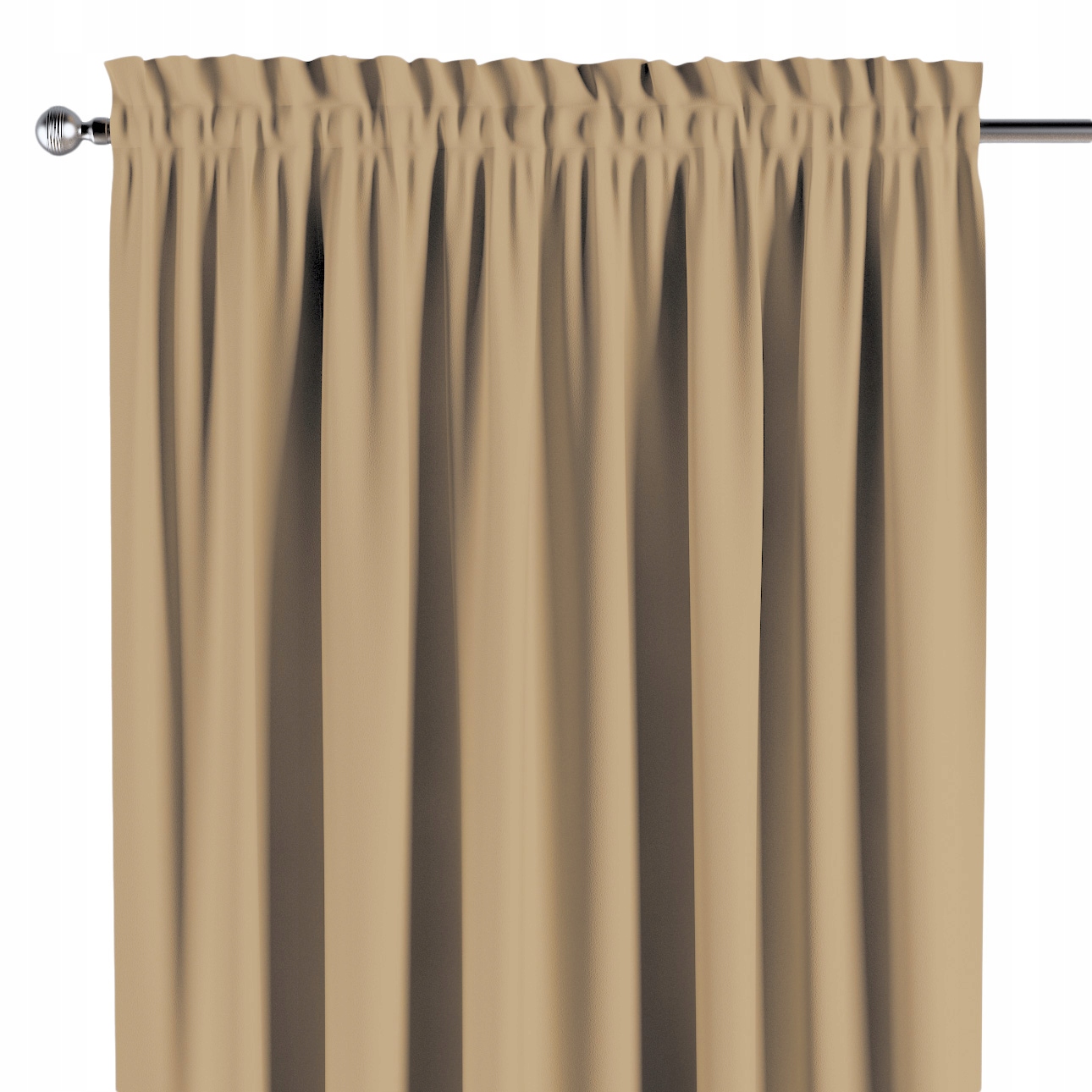 Záves na kanáli s ofinou 1 ks 130x245 cm zlatý béžový