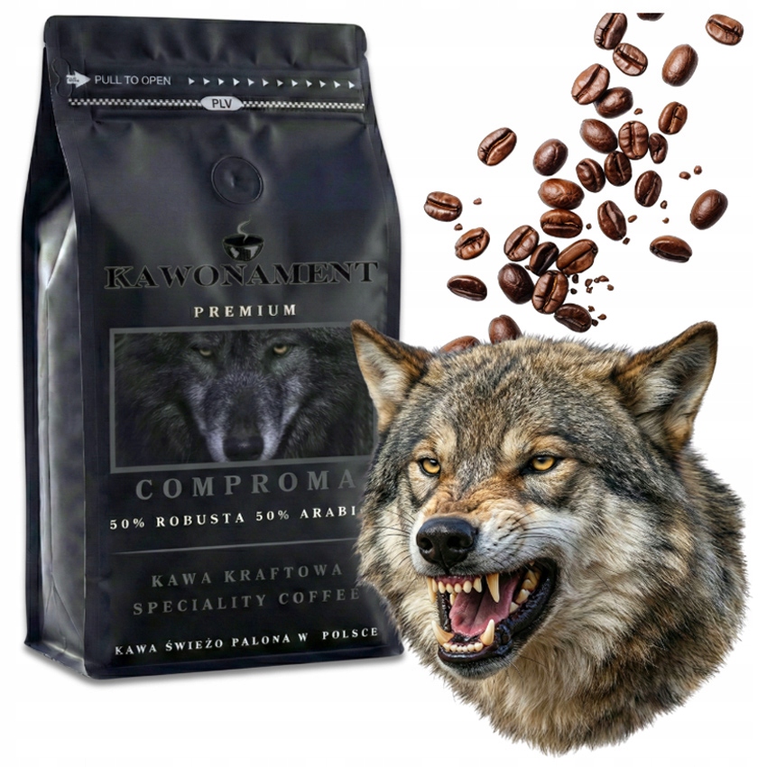 Levně Káva zrnková 1 kg čerstvě pražená 50% Arabica 50% Robusta do kávovaru