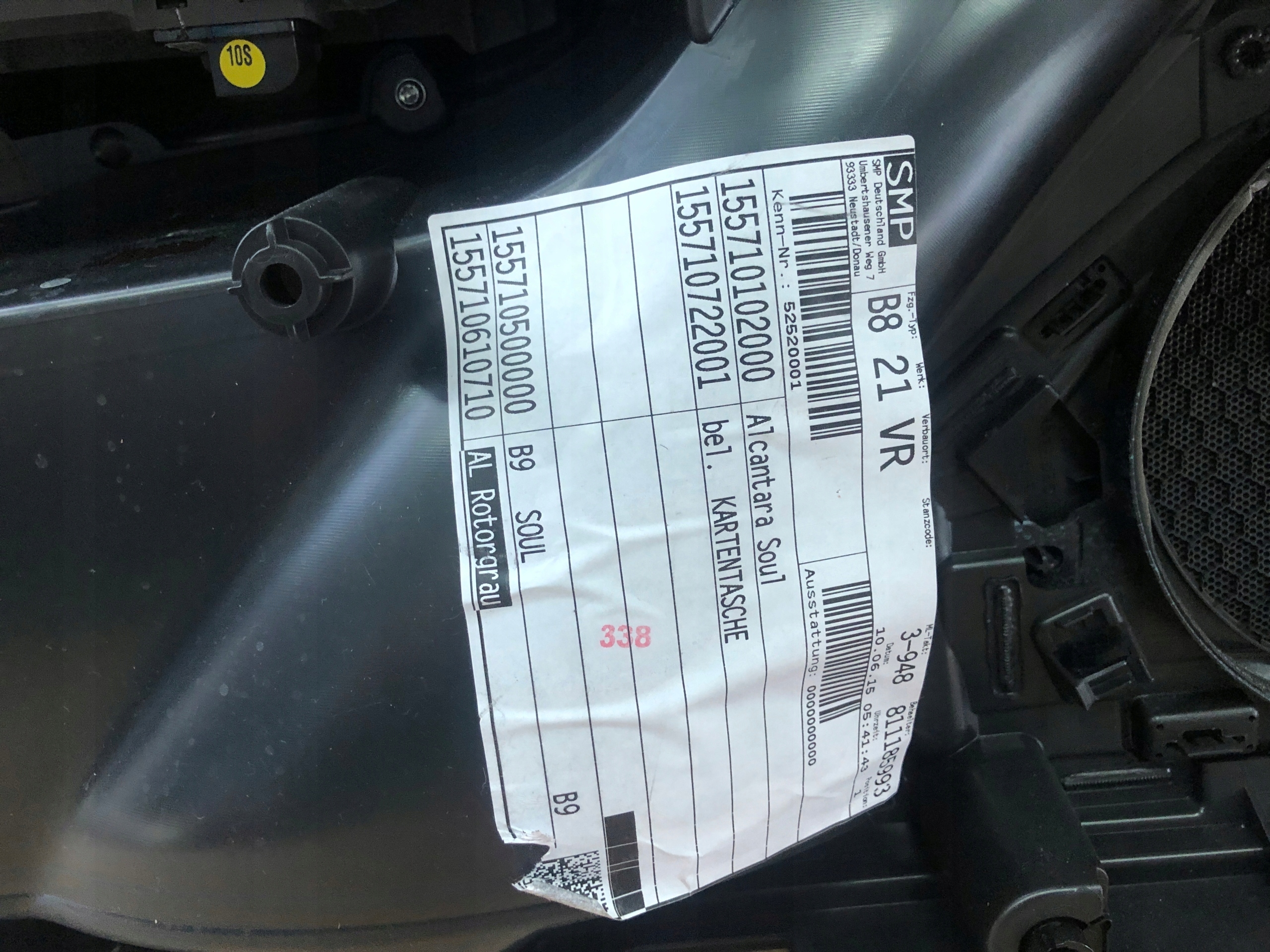 AUDI A4 8W B9 side door right front leather