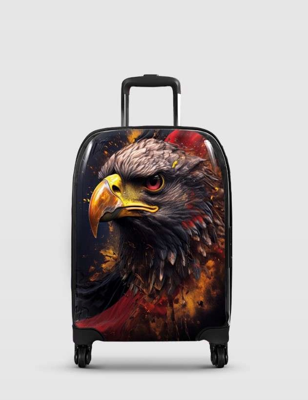 Kufr s grafikou německé vlajky, personalizovaná kolečka Tsa 360° vel. S