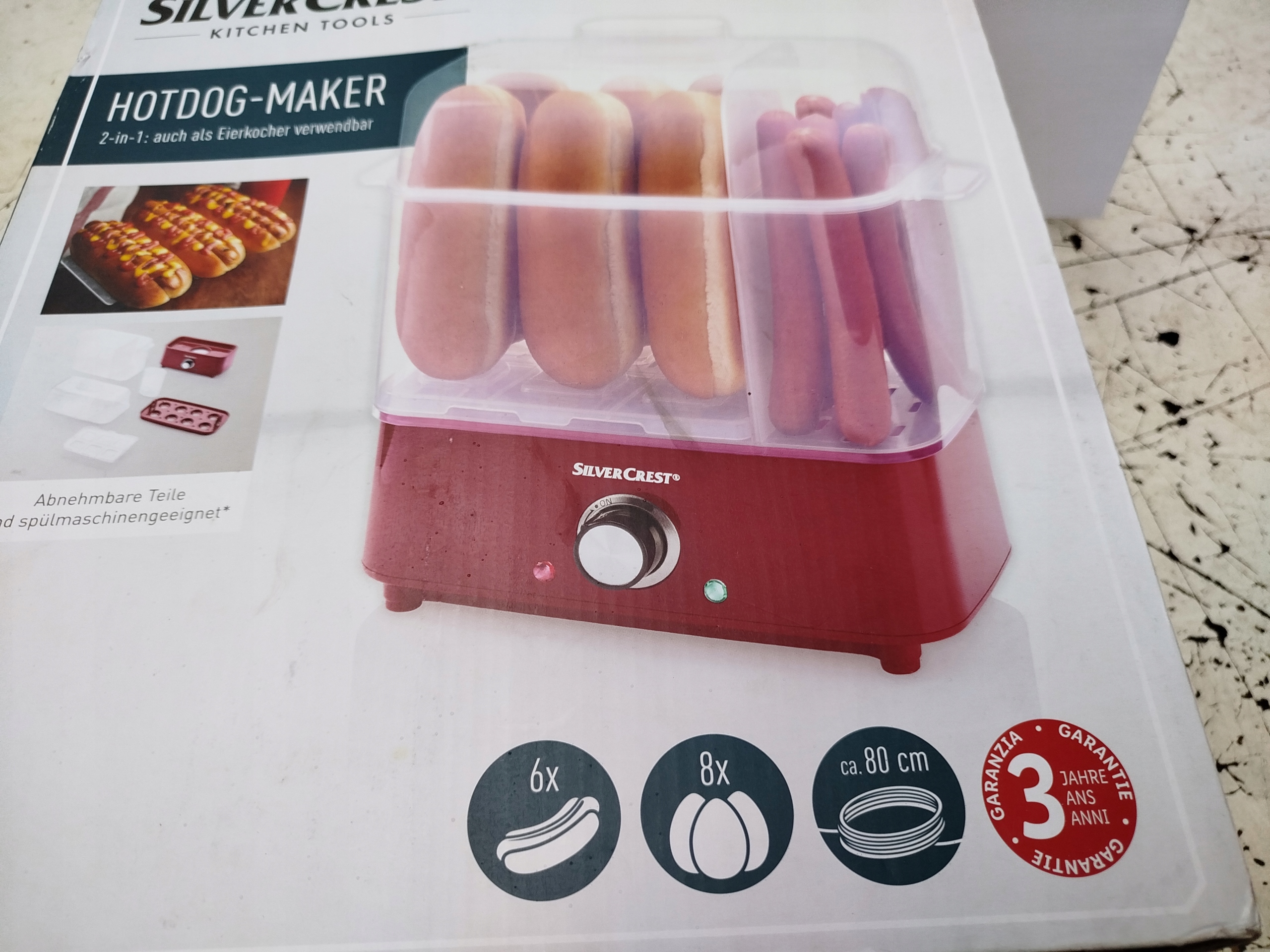 Устройство для хот-догов Silvercrest и яйцеварка 2 в 1 SHME 400 A1