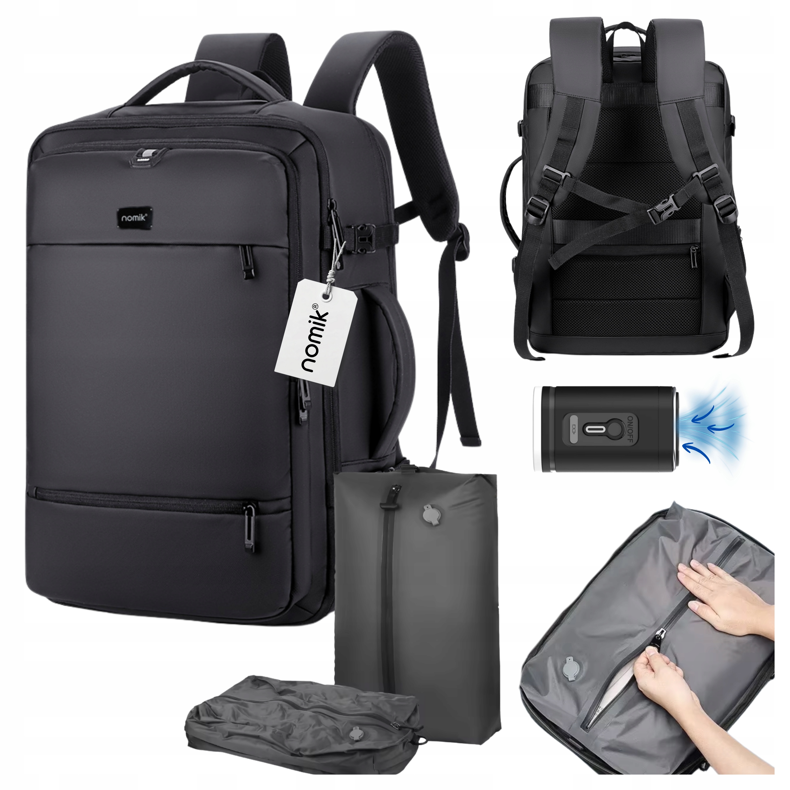 Batoh do letadla Vakuový kabinový Batoh Ryanair 40x20x25 Premium Nomik