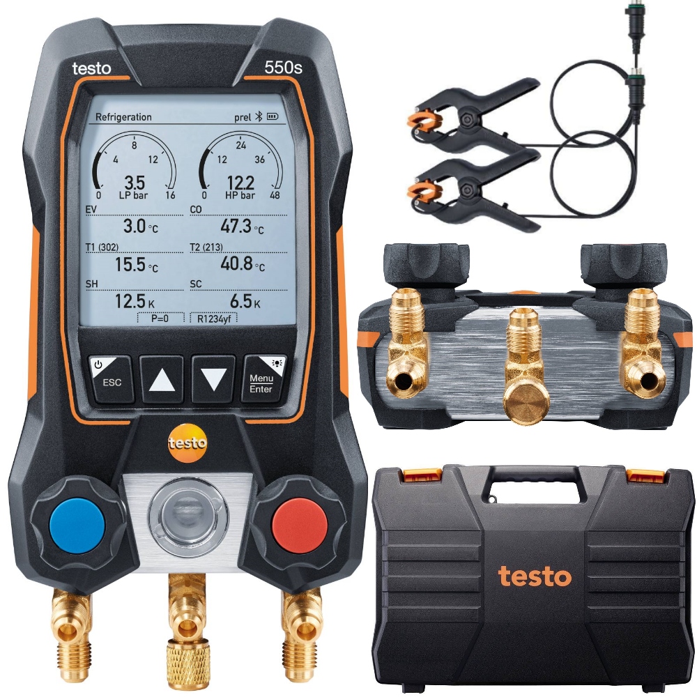 Manometry elektroniczne Testo 550s sondy na kablu Smart Bluetooth