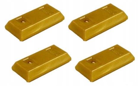 

Lego sztabka 1x2 perłowe złoto 4 szt 99563 Nowa
