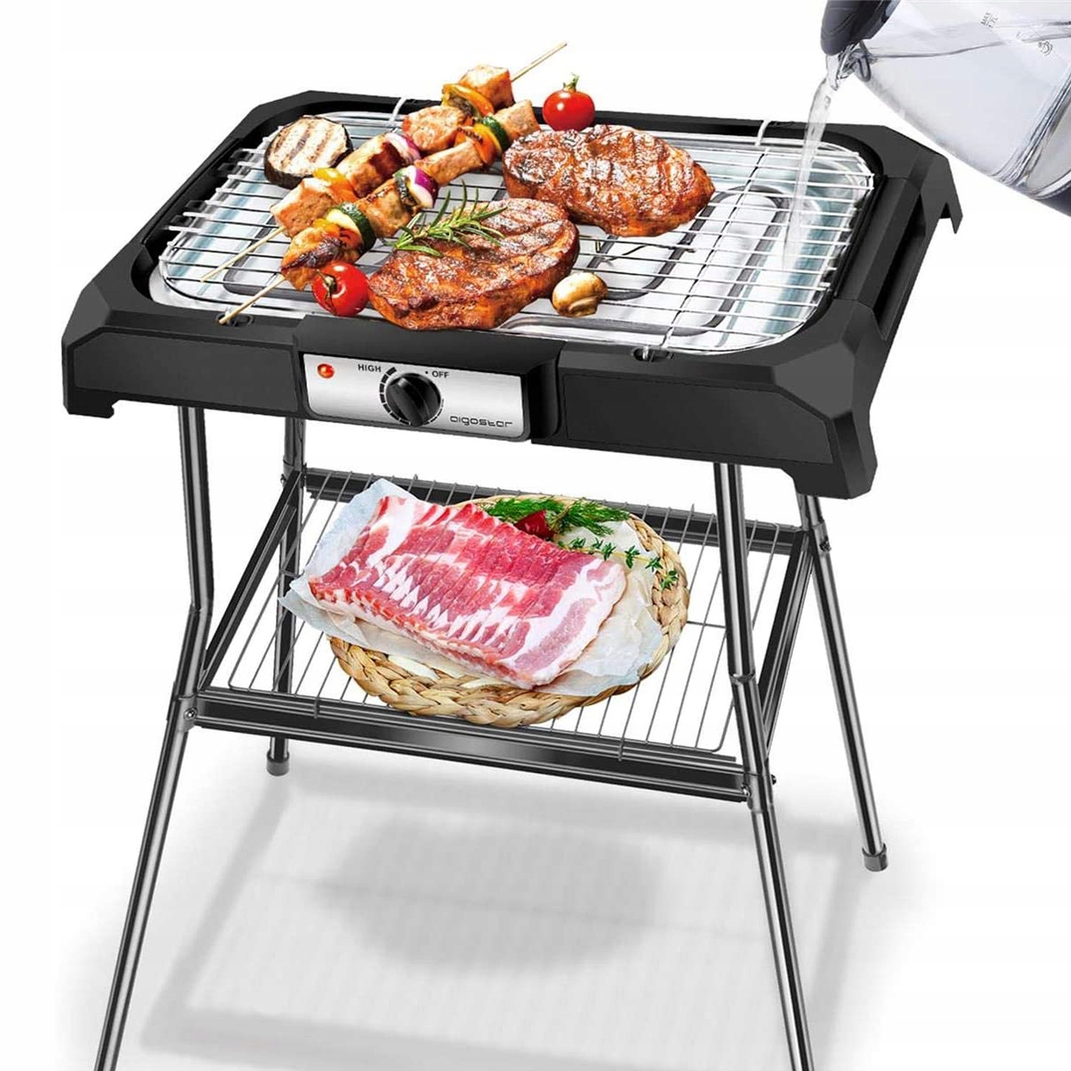 

Grill Elektryczny Stojący na Balkon Taras Ogrodu