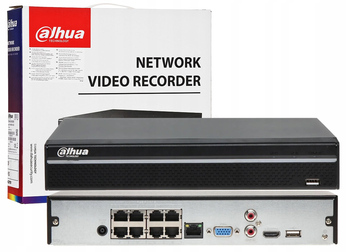 Ip rekordér Dahua NVR4108HS-8P-4KS3 8x PoE vstavaný prepínač
