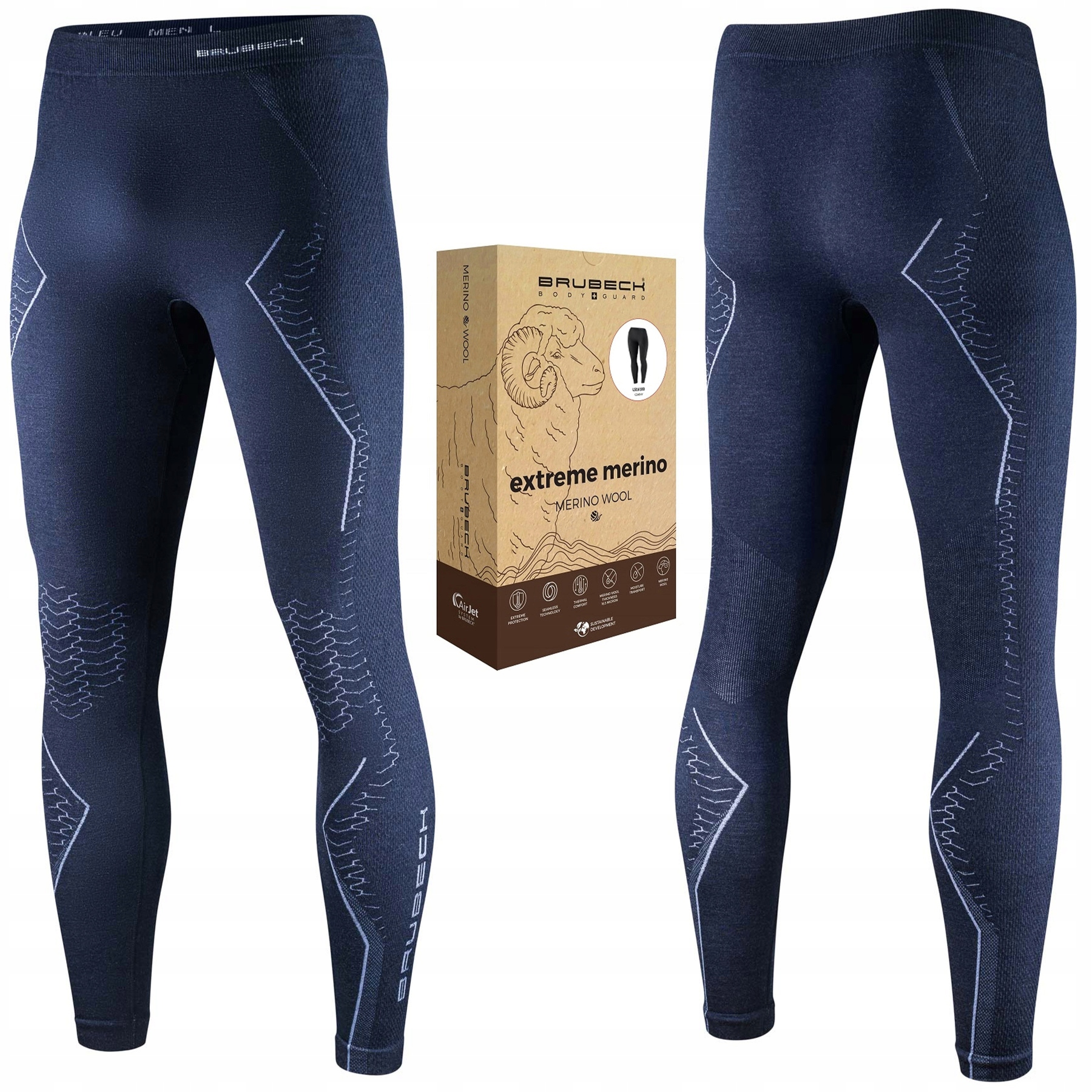 Termoaktivní kalhoty Brubeck Extreme Merino Trekkingové kalhoty M