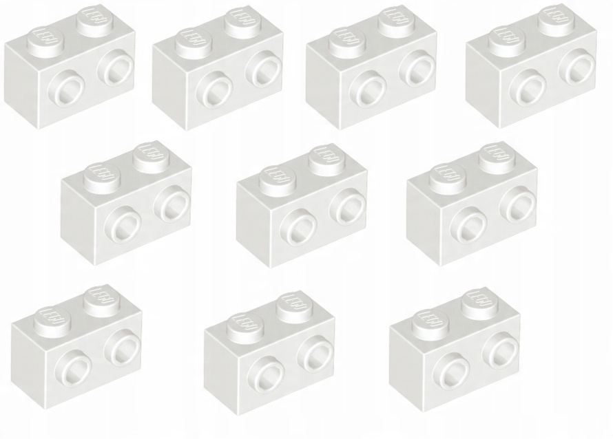 

Lego Klocek 1x2 2 Wypustki Biały 11211 -10 Szt