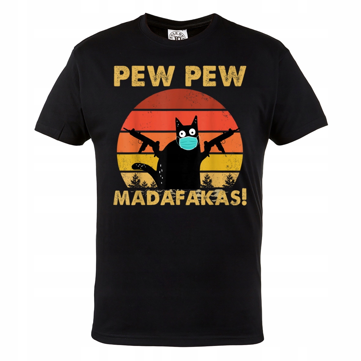 

Męska Koszulka Z Kotem Pew Pew Madafakas