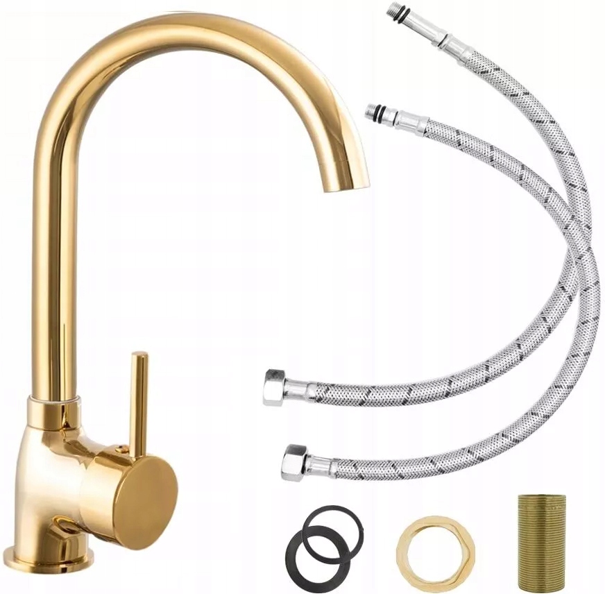 Kuchyňská Baterie Dřez Kuchyňská Baterie Beta Zlatá