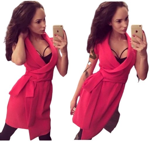 Červená Tužková Obálková Šaty L