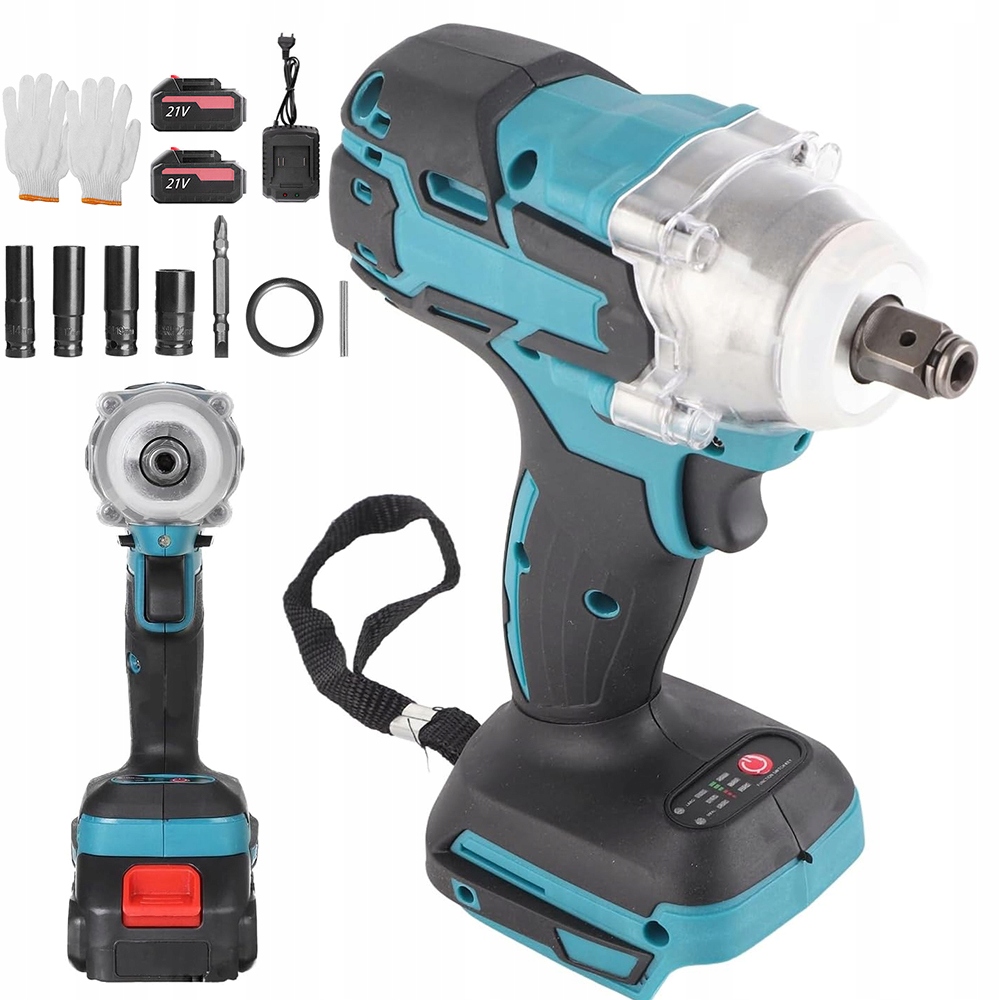 Úderový klíč 21V 520 Nm 1/2" s 2 rychlostmi pro upevnění šroubů