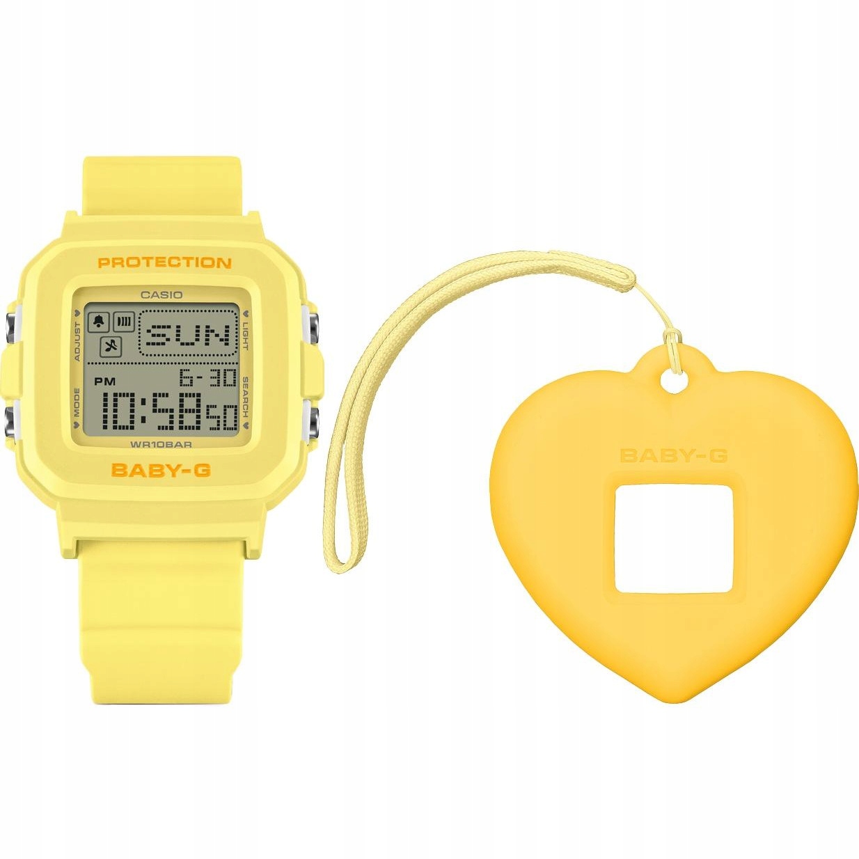 Dámské hodinky Casio Baby-G BGD-10KH-9ER žlutý řemínek