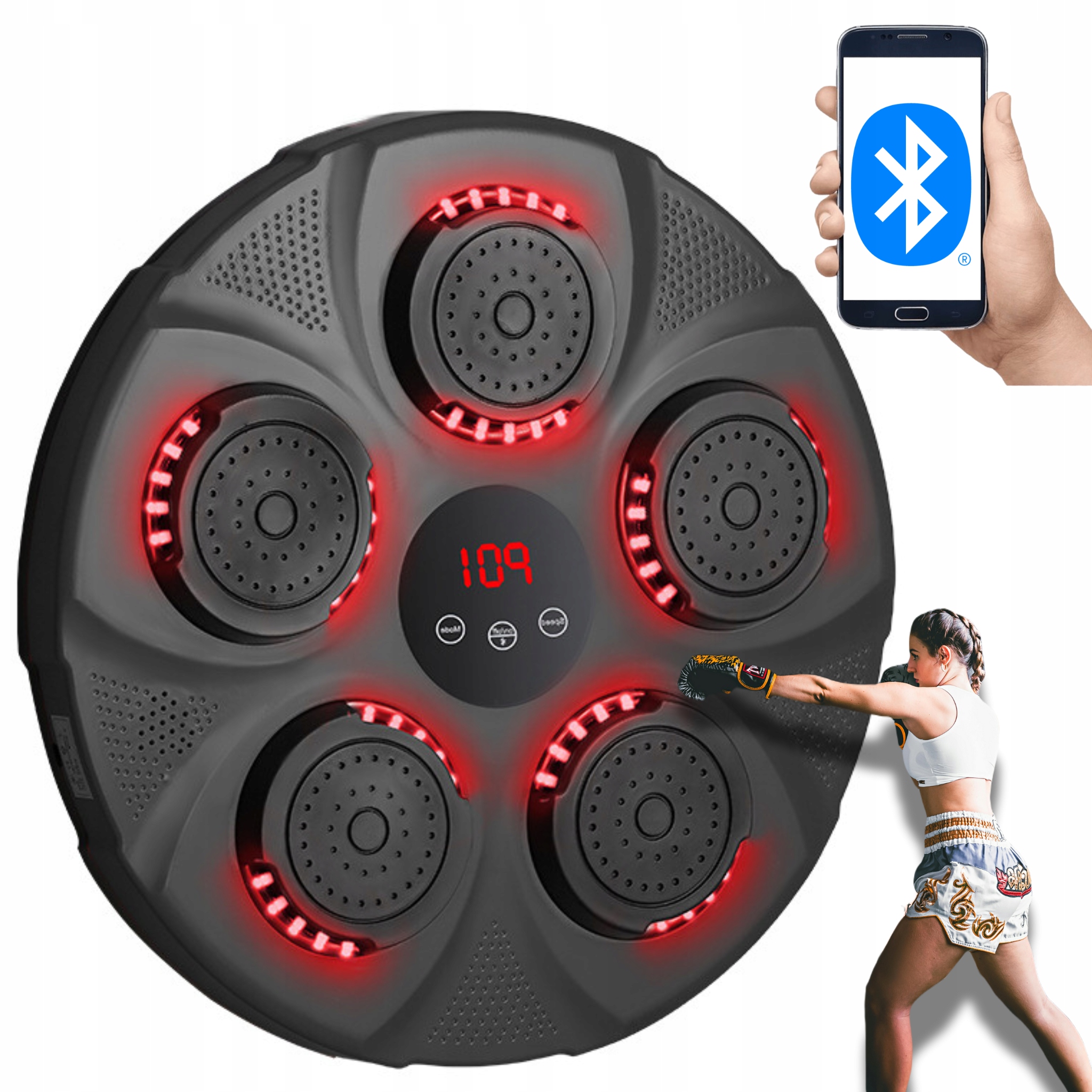 Bluetooth Boxerská Tréninková Taška s Hudebními Rukavicemi jako Dárek