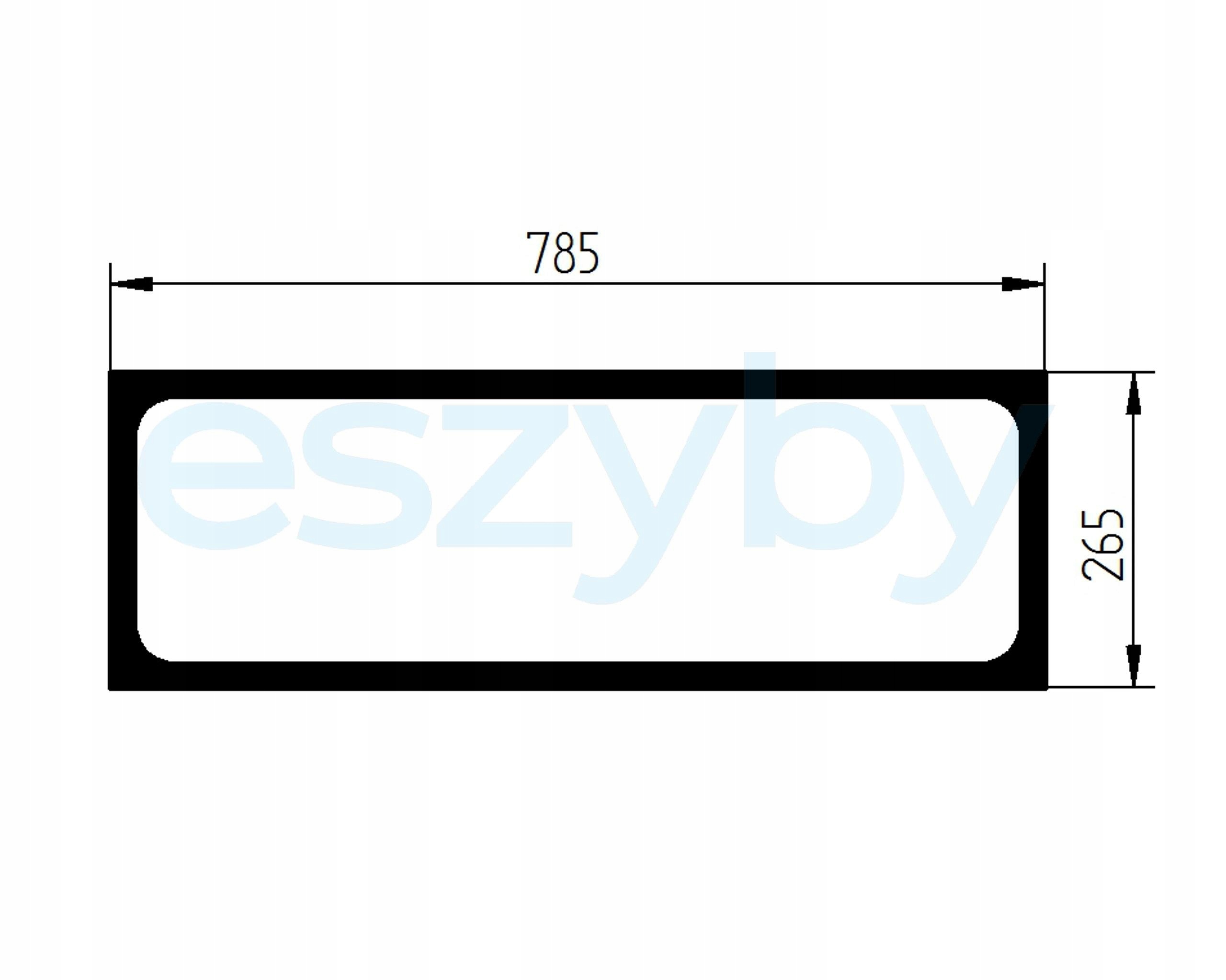 sklo Kubota M7060 M8540 M8560 M9540 zadní spodní