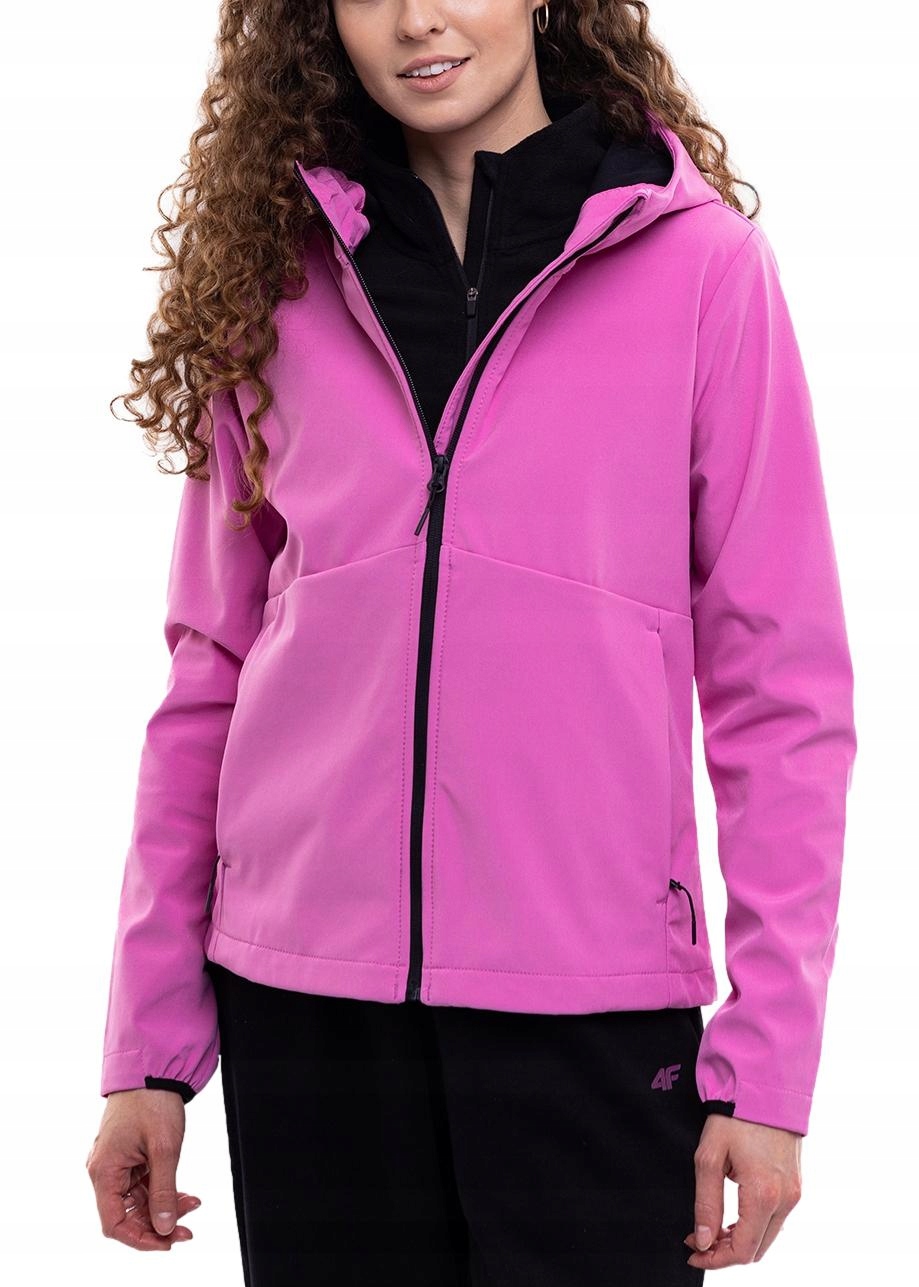 4F Dámská softshellová bunda s kapucí, rozepínatelná proti dešti, velikost vel