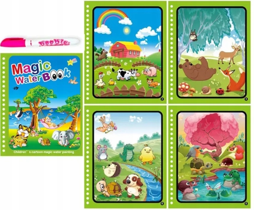 KOLOROWANKA WODNA WIELOKROTNEGO UŻYTKU DLA DZIECI DZIEWCZYNKI PISAKI ZESTAW Marka inna