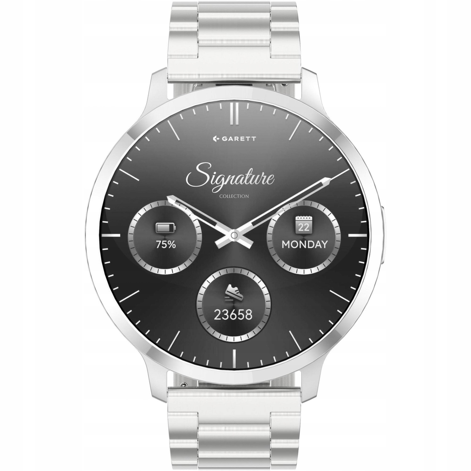 Chytré Hodinky Pánský Garett 5904238485163 stříbrný náramek