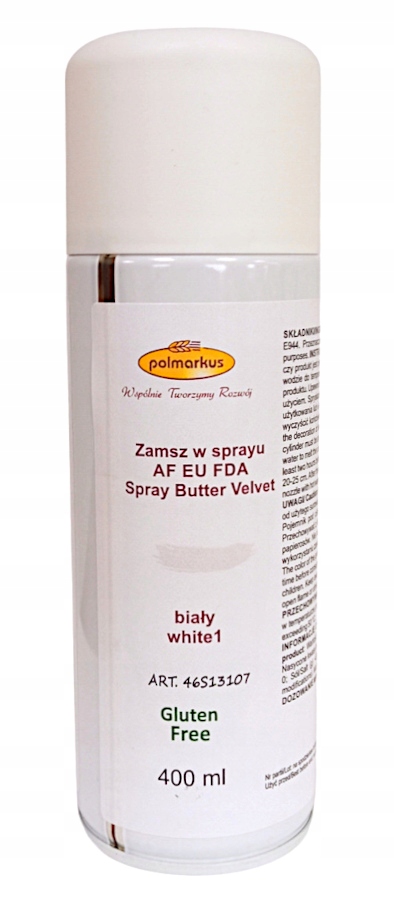 Levně Semiš ve spreji Polmarkus Bílý 400 ml