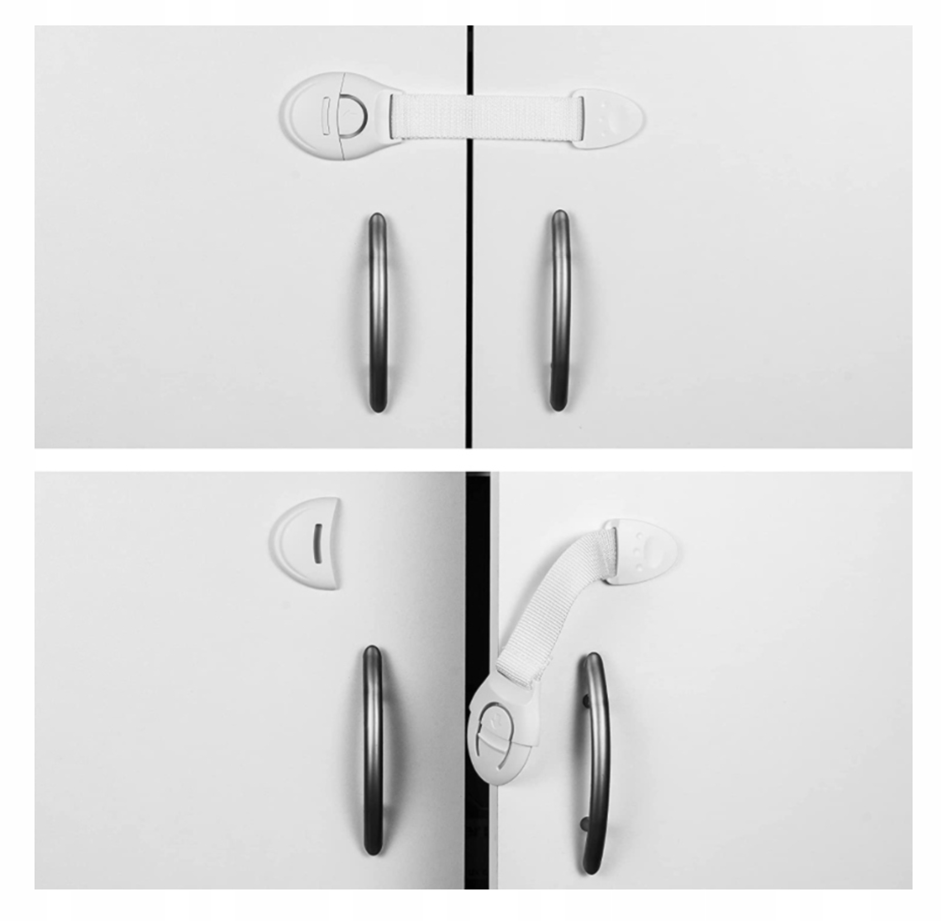 10X ZABEZPIECZENIA SZAFEK BLOKADA SZUFLAD MEBLI DRZWI PRZED DZIEĆMI TRZYMA+ Szerokość produktu 5 cm