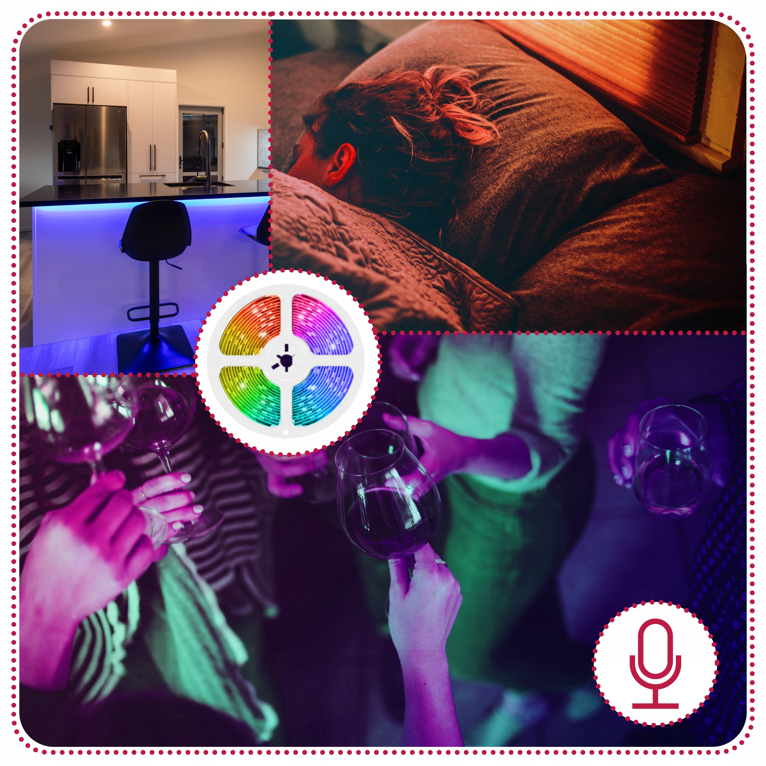 SAMOPRZYLEPNA TAŚMA LED PASEK 10m RGB STEROWANIE APLIKACJĄ TUYA SMART LIFE Marka Tuya