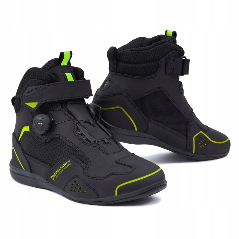 Motocyklové Topánky Rebelhorn Spark 2 Black Fluo Yellow (40)