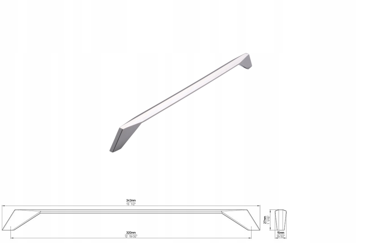 Nábytková úchytka Siro 2343-343ZN1 chrom lesk