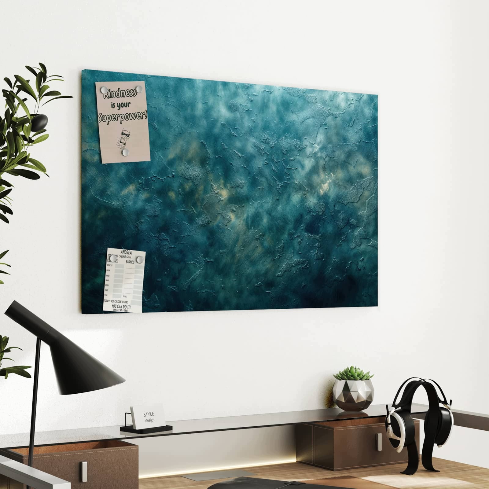 Magnetická tabule Texturované Stěna 60 × 40 cm