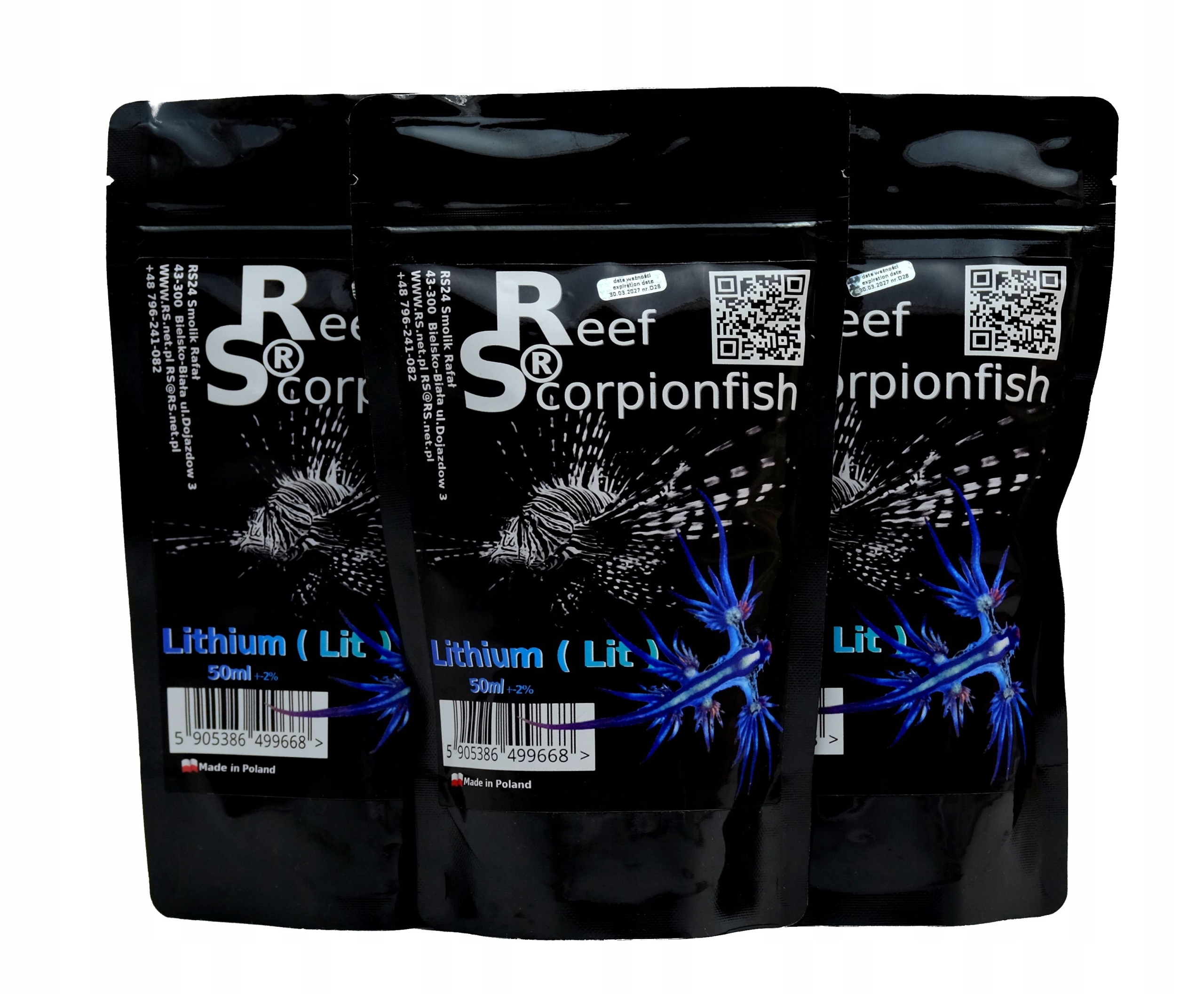 Reef Scorpionfish Lithium LILI Pro Mořské Akvárium Doplněk Tekutiny 50 ML
