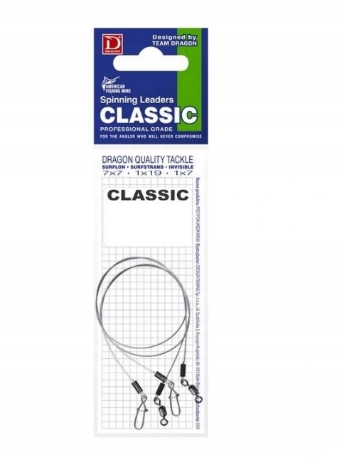 Dragon Przypon Surfstrand Classic 1x7 30cm 18kg Spinningowy, Trollingowy