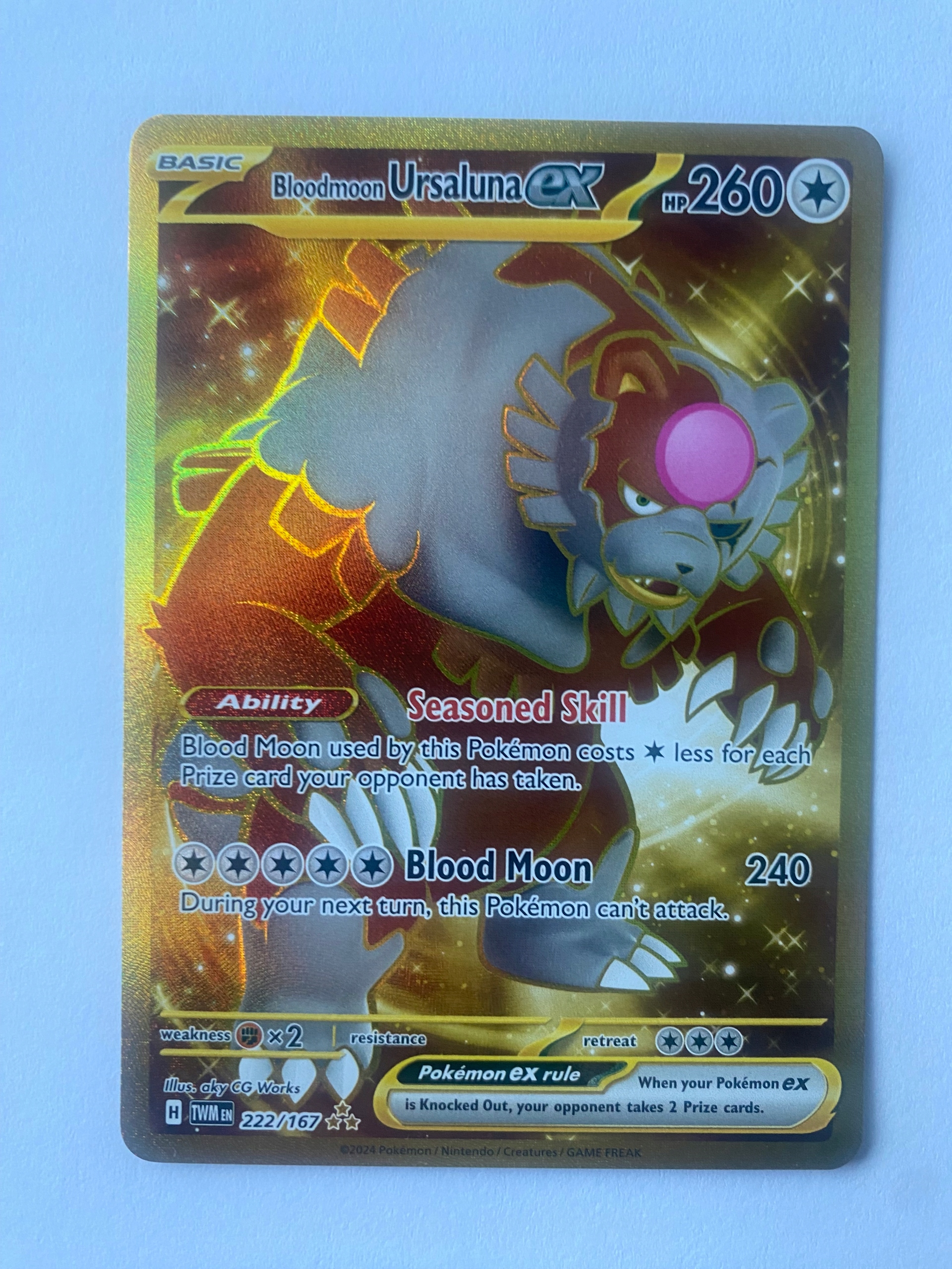Karta Pokemon: Bloodmoon Ursaluna ex (TWM 222) / Twilight Masquerade