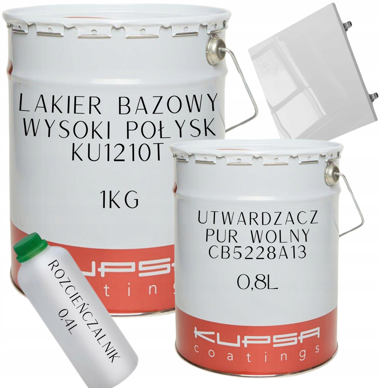 Kupsa Komplet Lakier Pur Bazowy 1KG Utwardzacz 0,8L Do Drewna [biały Połysk
