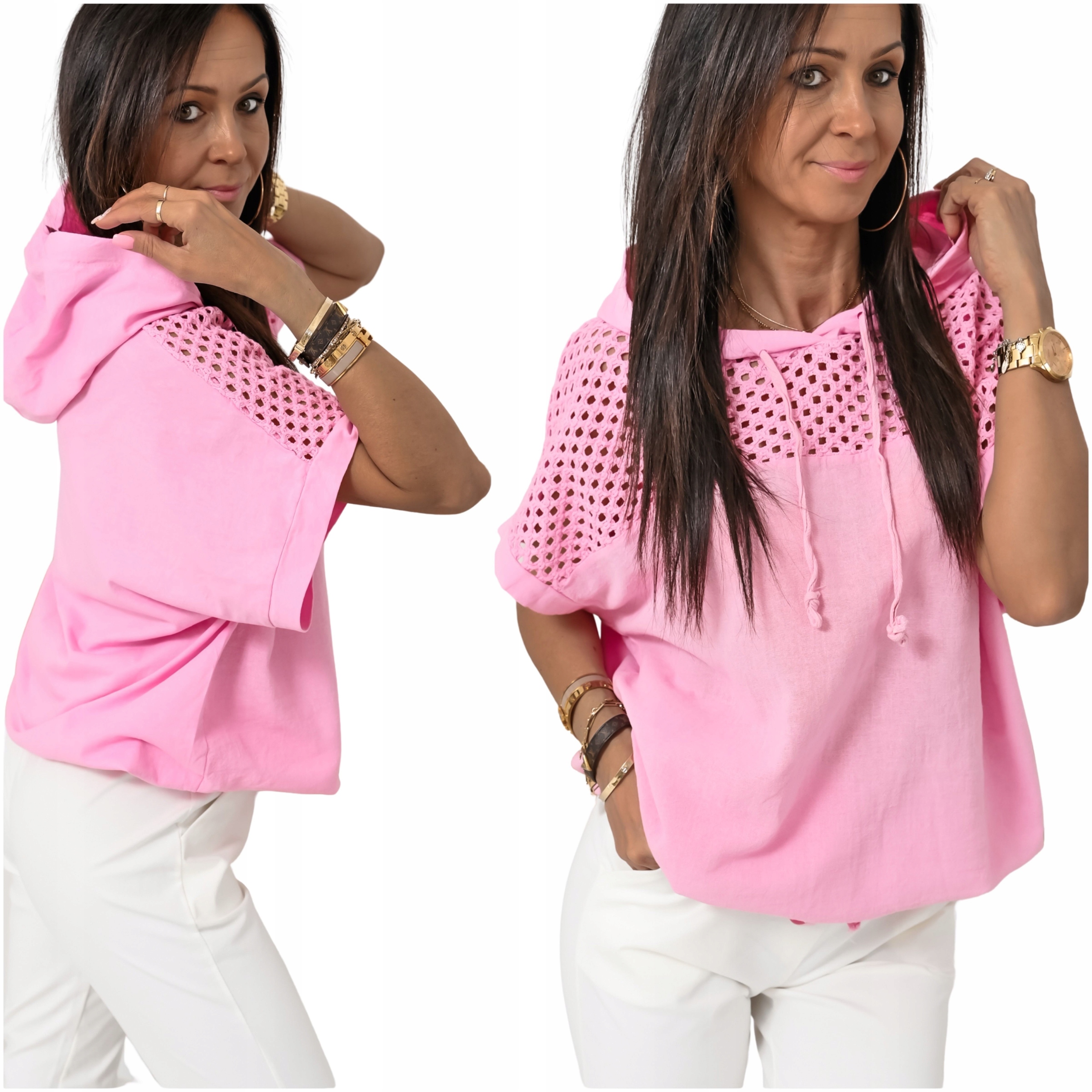 Bluzka Damska Bluzka Oversize Z Kapturem Sophie! WZ.5