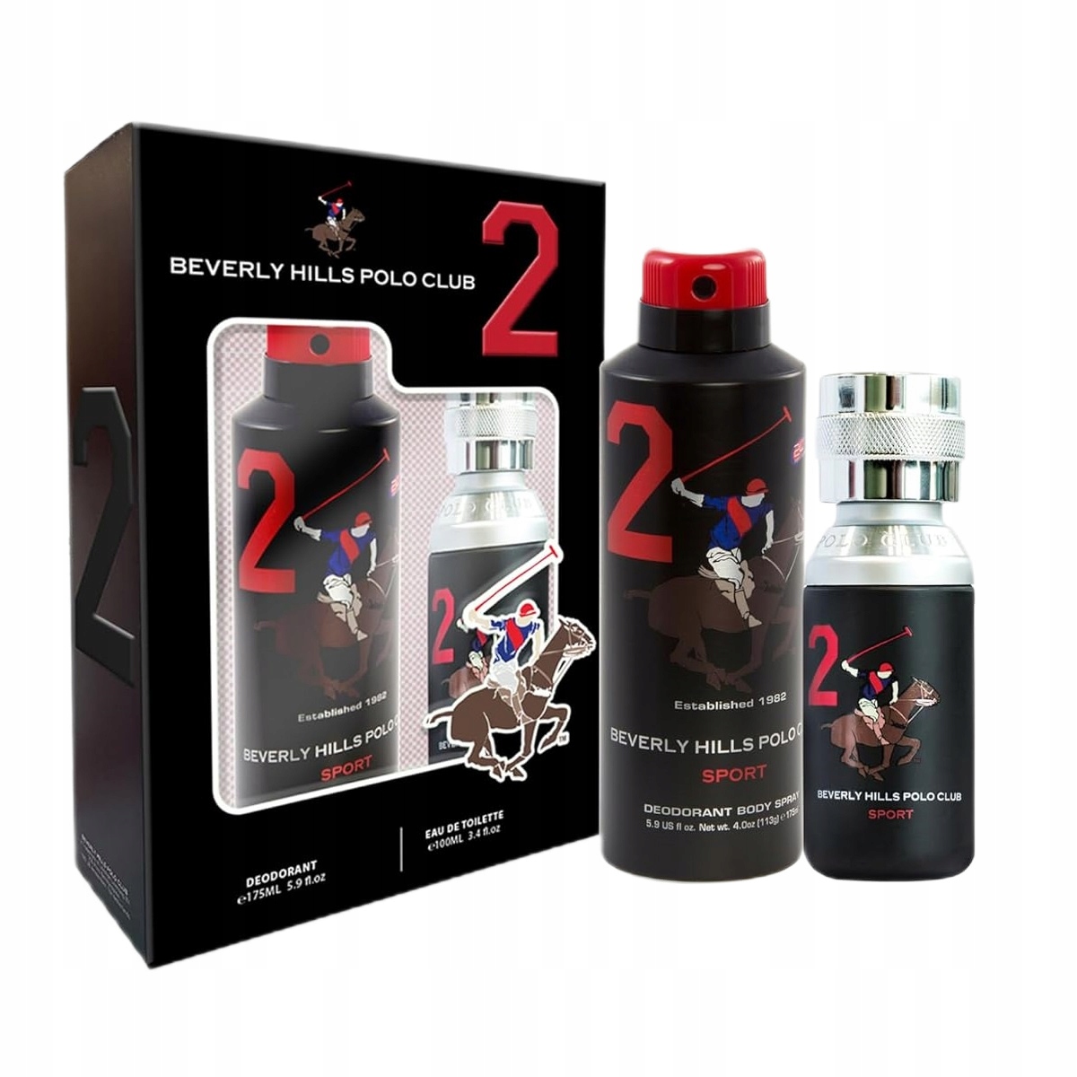 Beverly Hills Polo Club Men Sport Two sada 100 ml edt deodorant 175 Ml