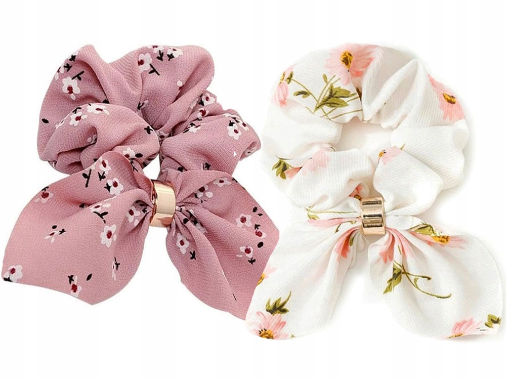 

Gumka do włosów Frotka apaszka Scrunchies różowa