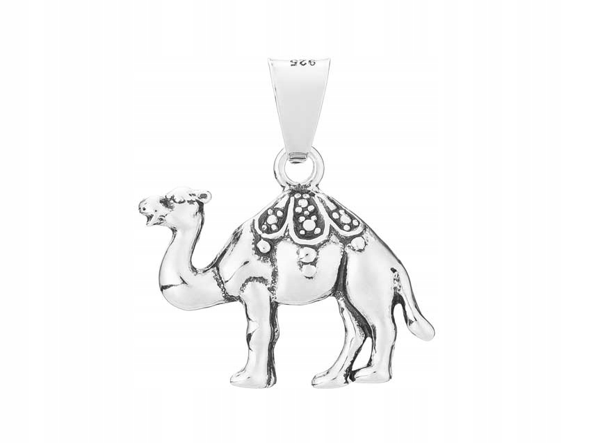 

Srebrny wielbłąd wisiorek ze Srebra 925 dromader