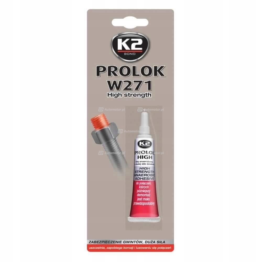 

K2 Prolok High Klej do gwintów śrub 6ML Duża siła