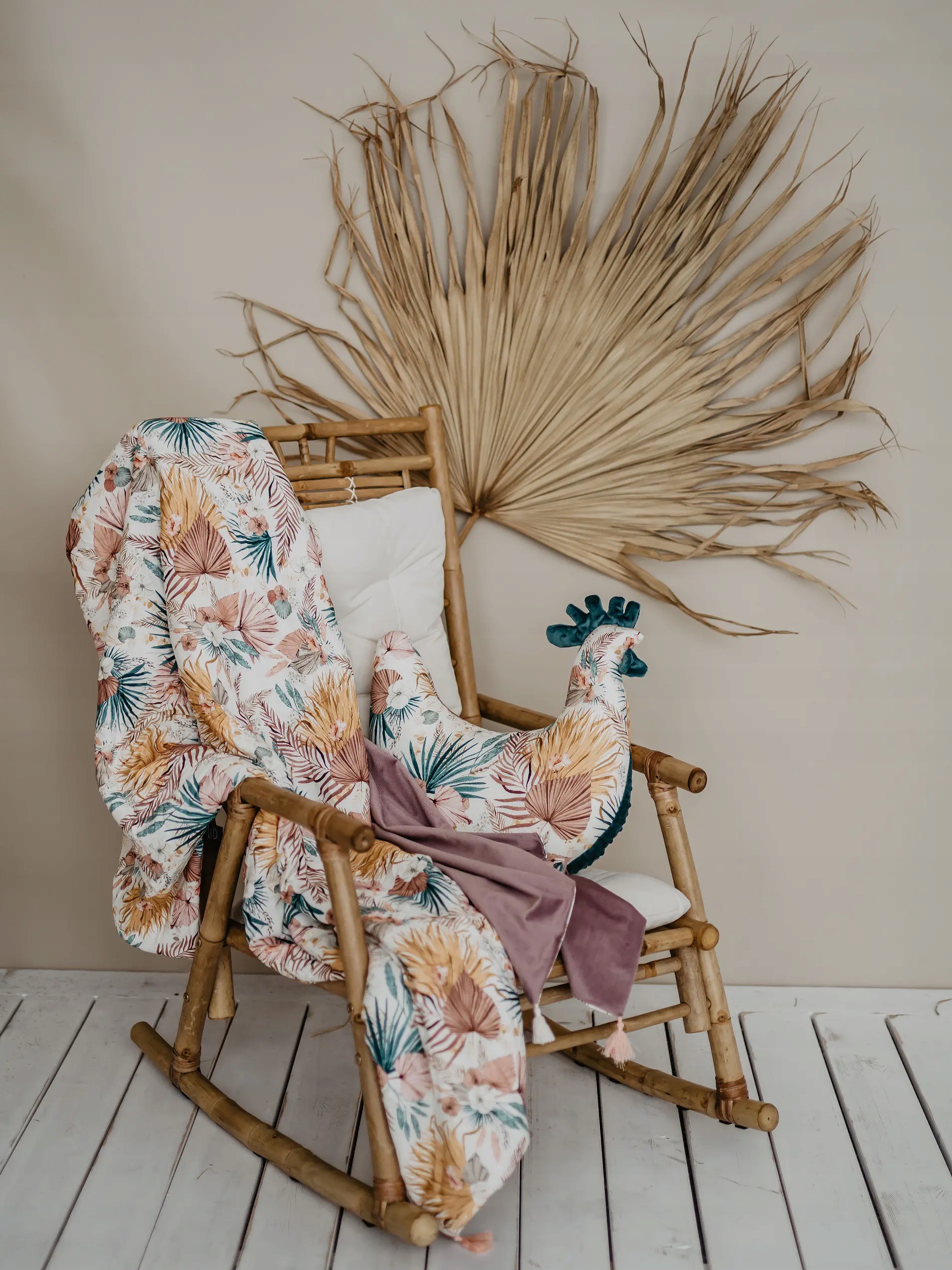 Lekki Koc Minky Boho Palms Light L La Millou Kod producenta 139758-BTLT-MINK-BPLT-FLR-L