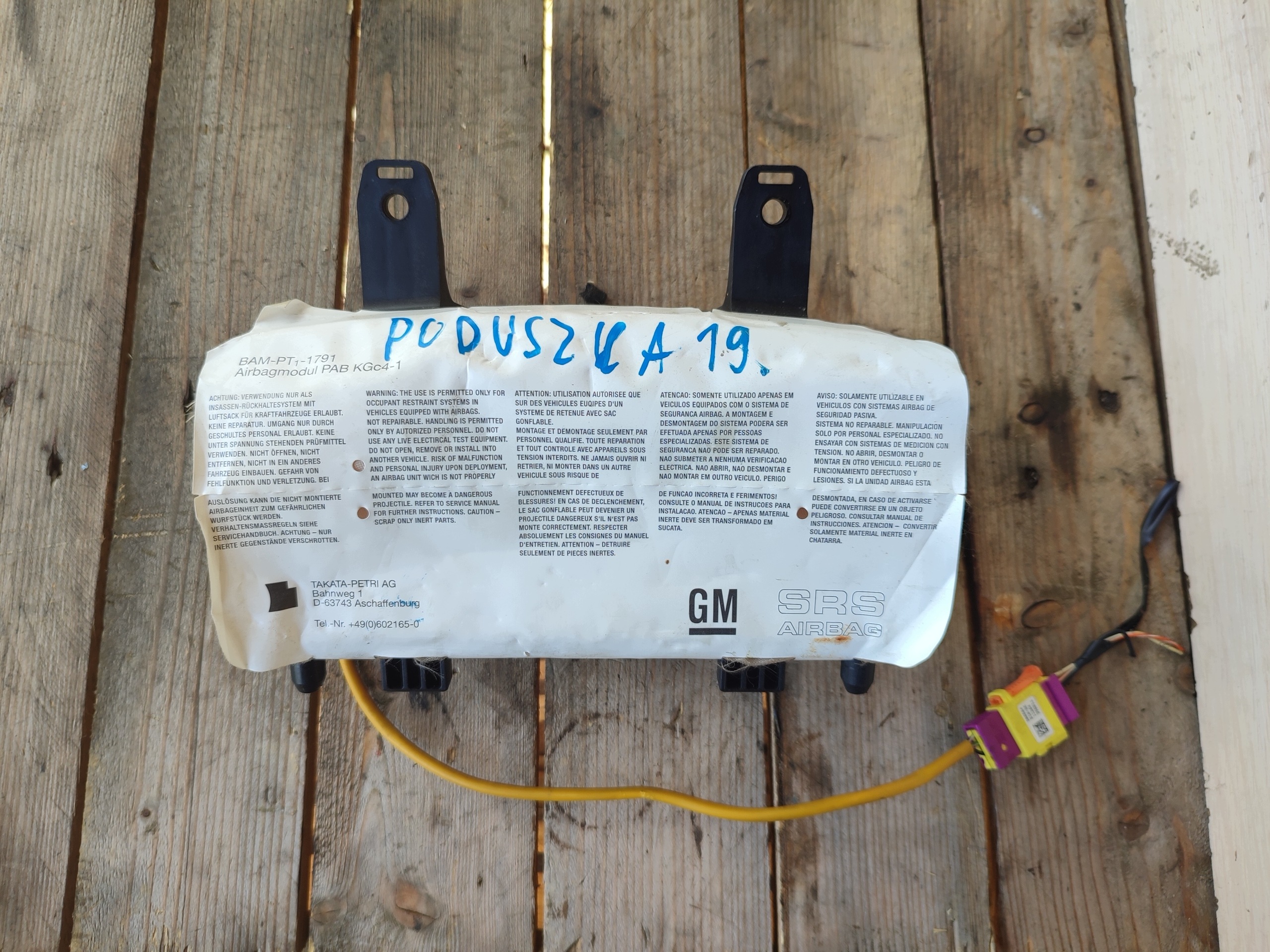 Airbag passager Opel OE 306564710-AB