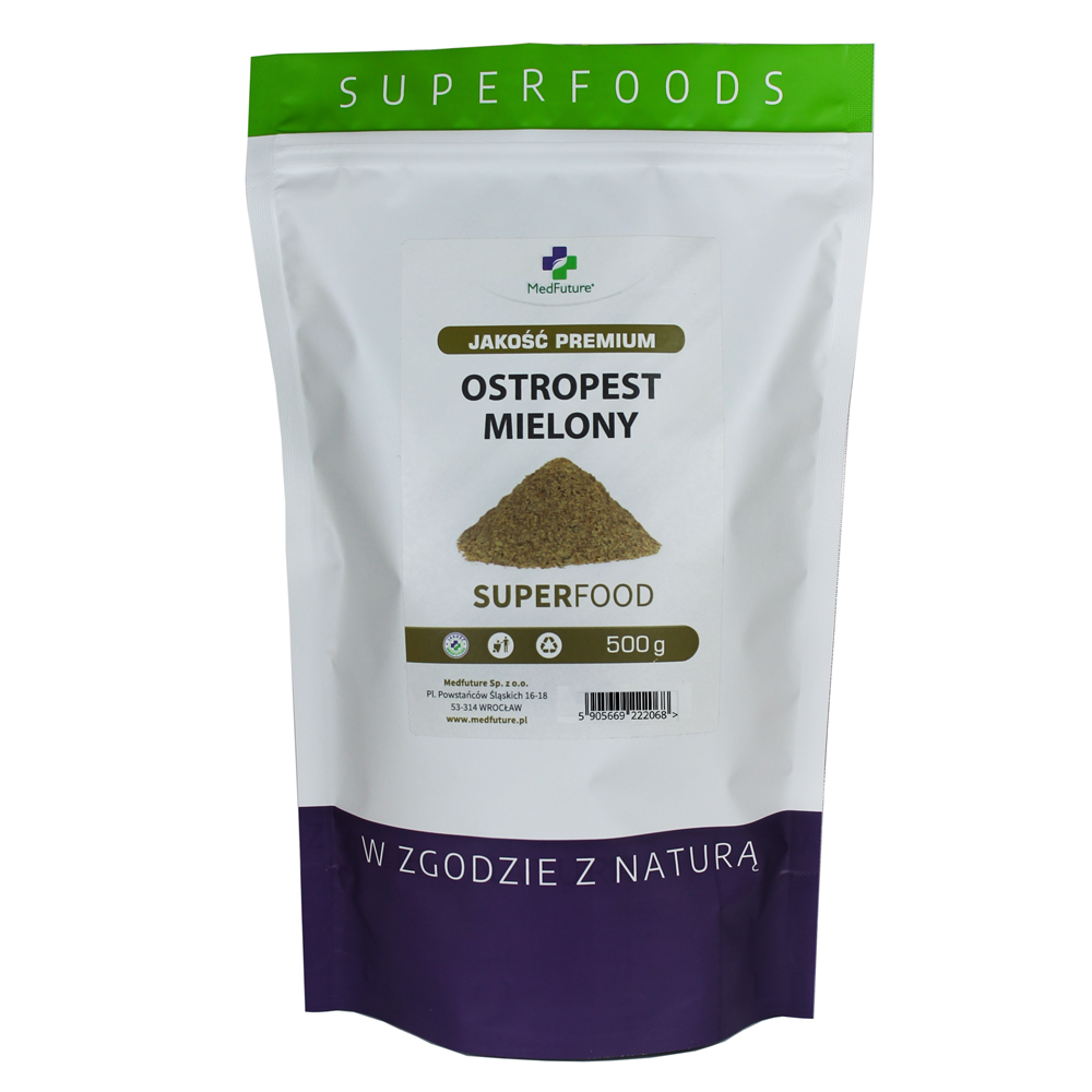 

Ostropest plamisty mielony 0,5kg 500g Świeży