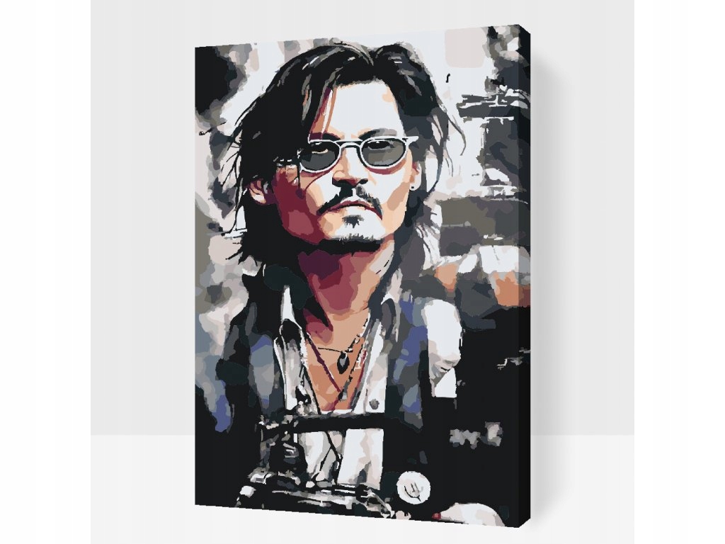 Malování Podle Čísel Johnny Depp Portrét Tvář Herec Film Velký 60 x 80 cm