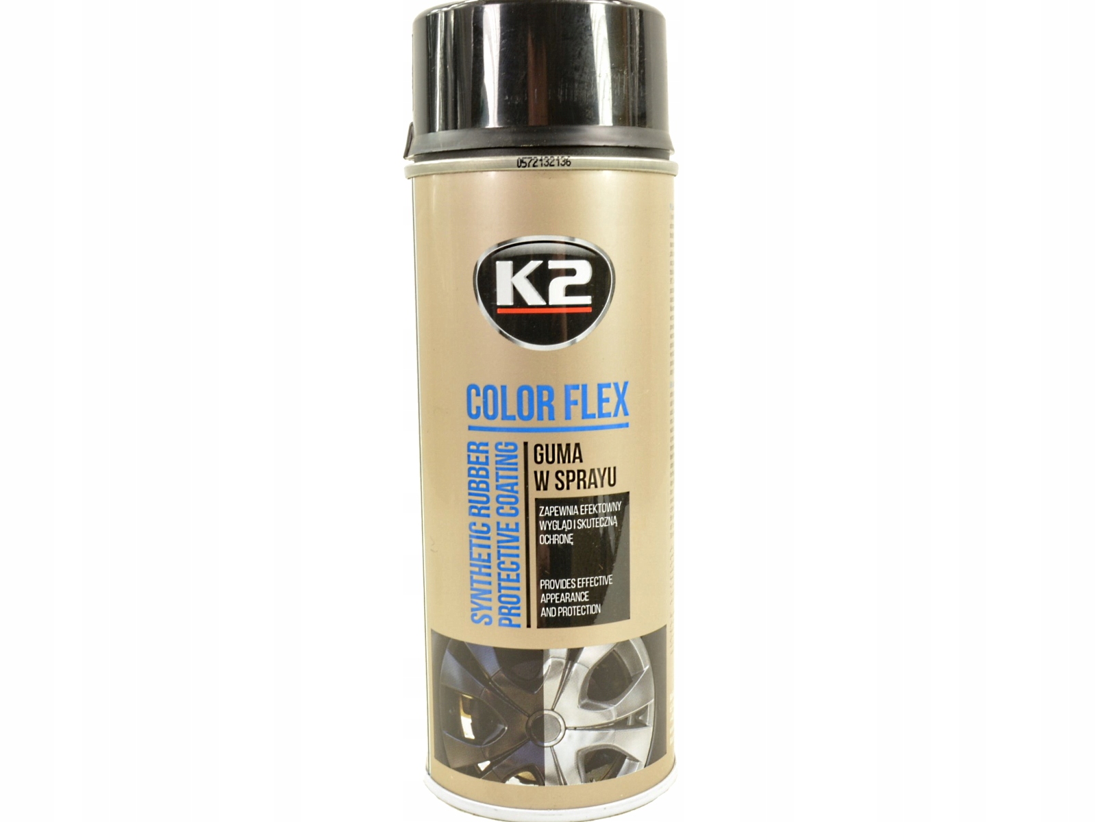 K2 Guma W Sprayu Color Flex Czarny Połysk 400ML
