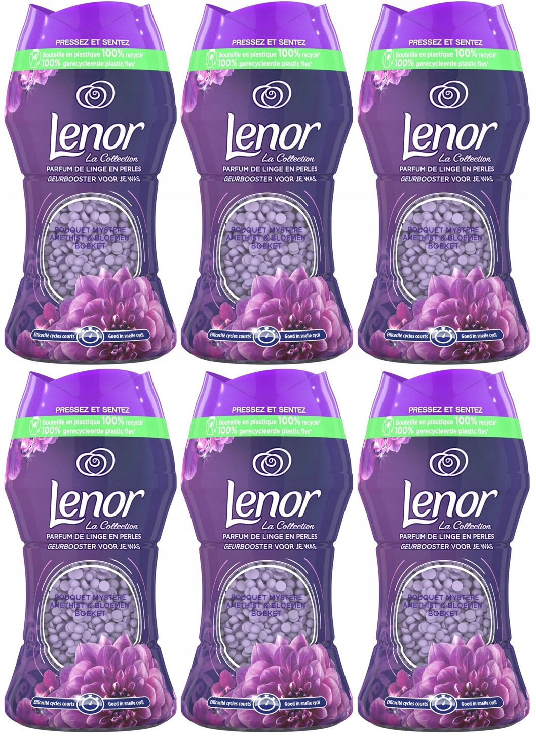 Lenor Perličky oplachové krystalky Amethist & Bloemen Boeket 154g x6