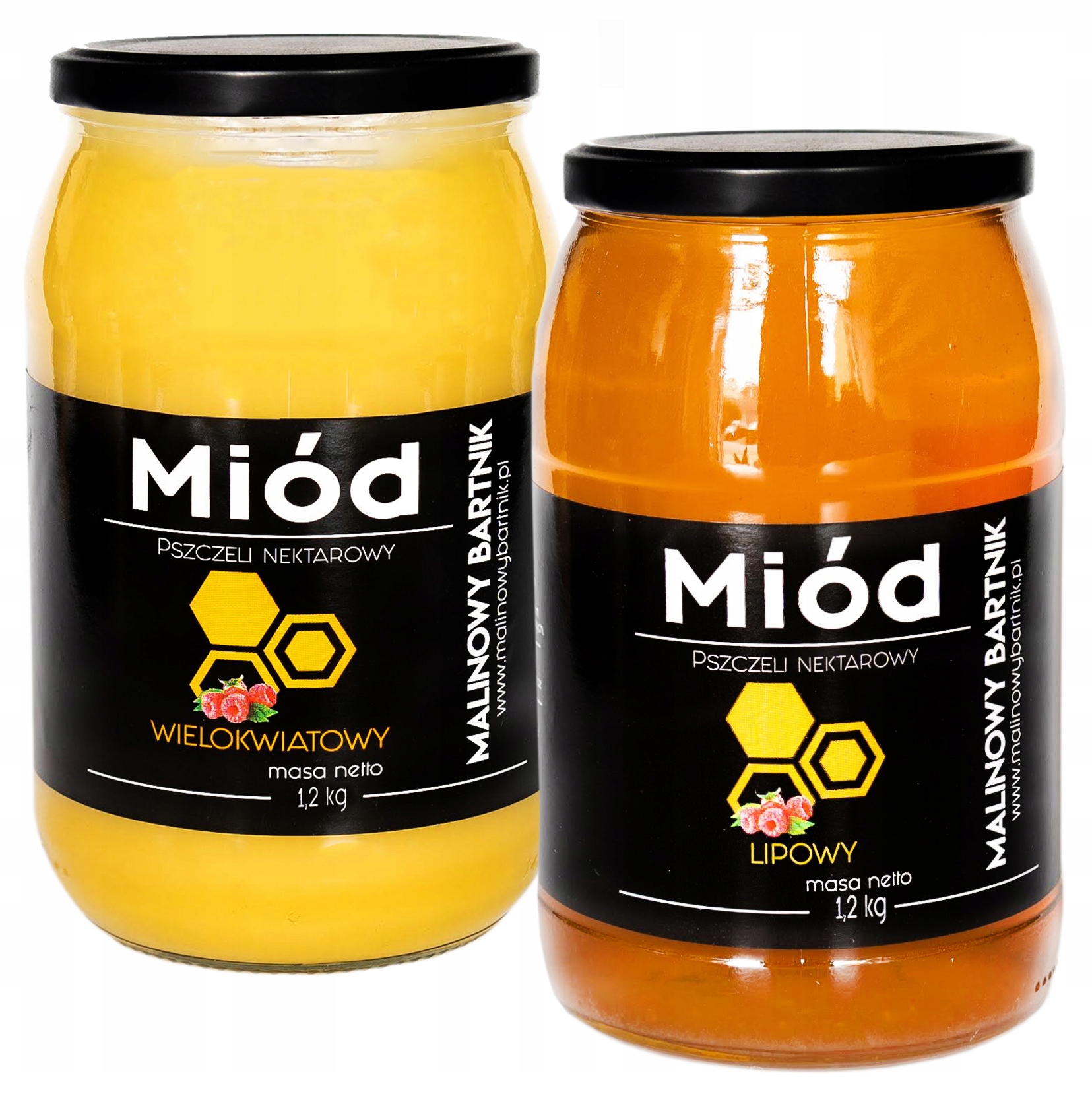 Levně Sada Medů Květový 1,2 Kg a Lipový 1,2 Kg Přírodní Polské Medy