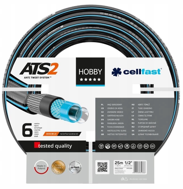 

Wąż Ogrodowy 6 Warstwowy Hobby 1/2'' 50mb Cellfast