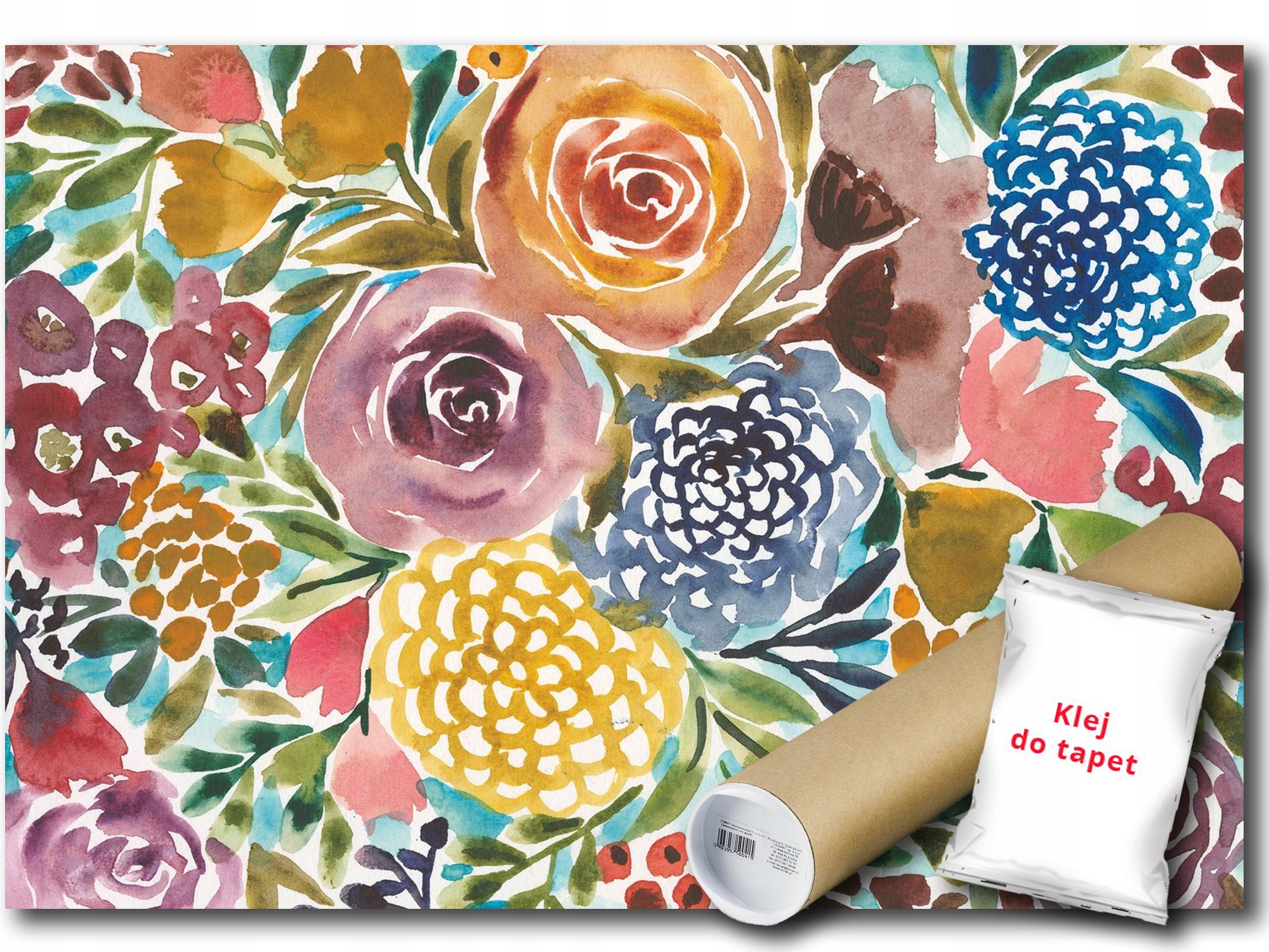 Vinylová Fototapeta Akvarel Abstrakcia Kvety Park Záhrada 208x146