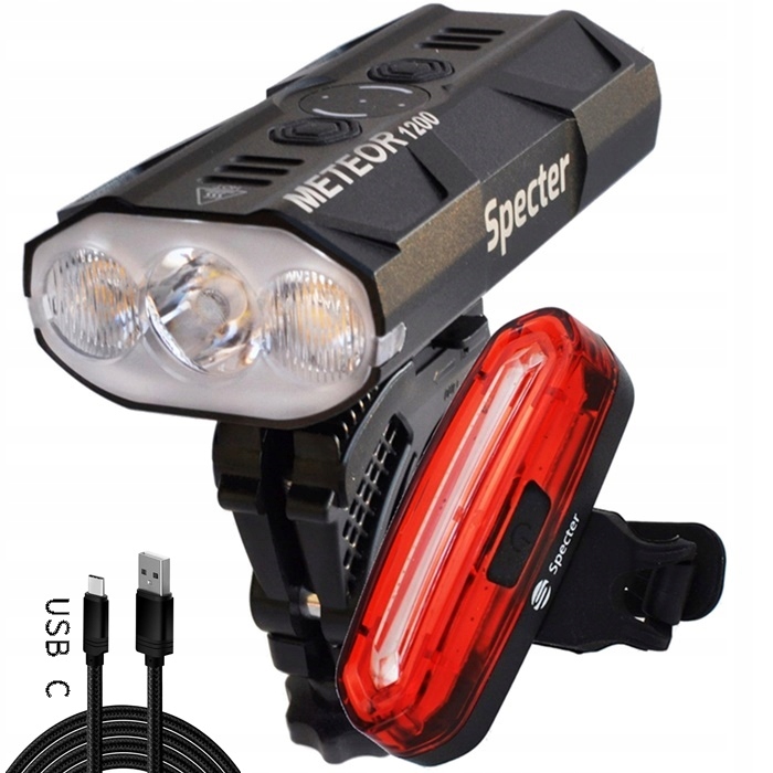 

Lampka rowerowa przód tył Specter Meteor Mocna New