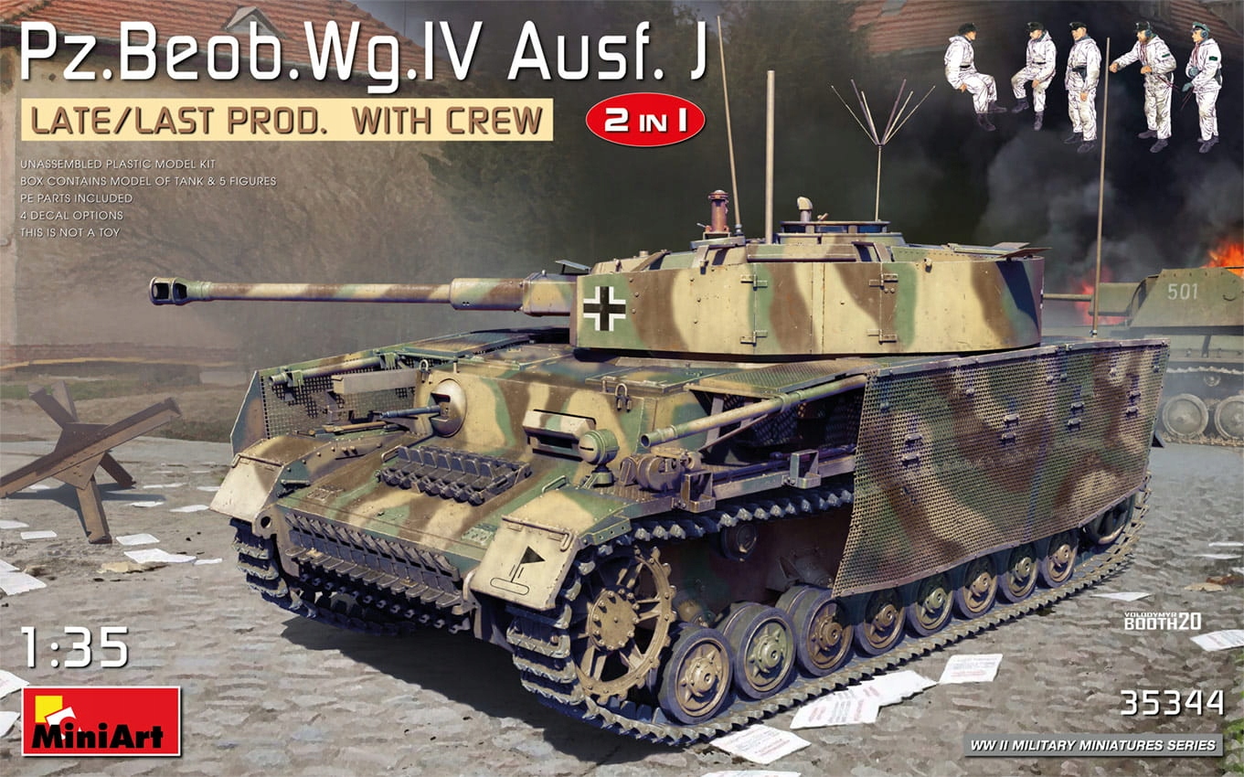 Pz.beob.wg.iv Ausf. J Late/last Prod. 2 In 1 W/crew 1:35 MiniArt 35344