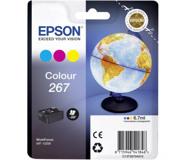 

Tusz Kolor Epson 267 Workforce WF-100W T2670
