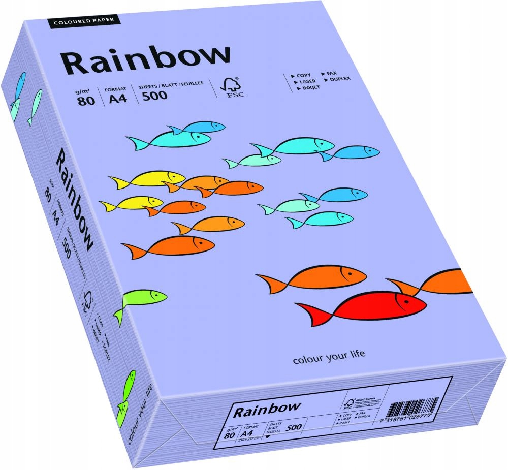 

Papier ksero Rainbow A4 80g 500 ark fioletowy